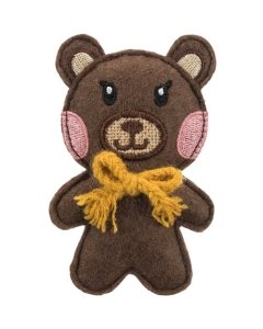 Mänguasi kassidele Karu, kangas, kassinõgesega, 10 cm