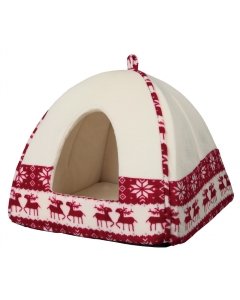 Magamiskoht Xmas Santa 38x35x38cm punane/kreem