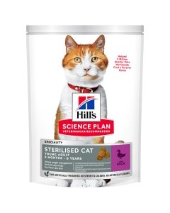Hills kuivtoit steriliseeritud kassidele Young Adult pardilihaga / 10kg