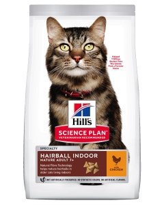 Hill´s Science Plan Hairball/Indoor Mature kassitoit kanaga / 1,5kg