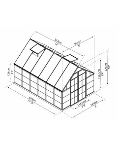 Kasvuhoone Balance Hybrid 8,9m²