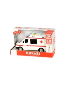 Eesti kiirabibuss hääle ja tuledega / 15cm / 1:16