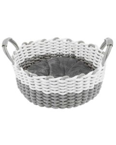 Koera korv Nabou 45 cm, hall/valge