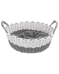 Koera korv Nabou 55 cm, hall/valge