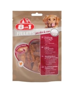 Koera maius 8in1 Fillets Pro Skin&Coat 80g