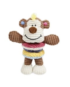 Koera mänguasi Monkey Play Squeaker & TPR Ring 16x19cm