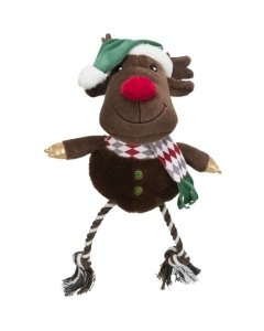Koera mänguasi Xmas põhjapõder, plüüš/puuvill, 49 cm