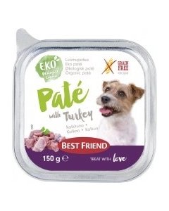 Best Friend koera pasteet Organic kalkun, teraviljavaba / 150g