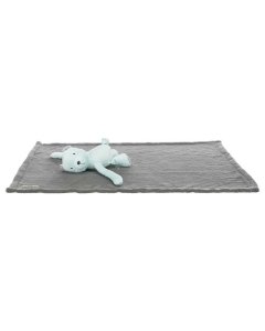 Koera tekk Junior cuddly set tekk/karu, plüüs, 75 × 50 cm, hall/mint