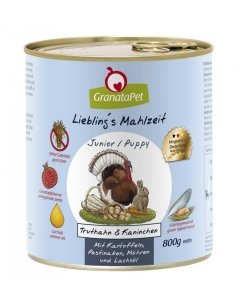 Liebling´s Mahlzeit teraviljavaba konservtoit kutsikale kalkuni- ja jäneselihaga (65%) kartuli, pastinaagi ja lõheõliga  / 800g
