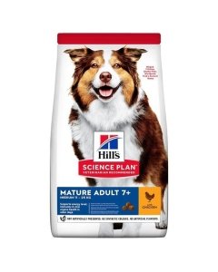 Hill's Science Plan Mature koeratoit kanaga keskmisele koerale / 18kg 