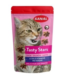 SANAL kassidele llõhega maius Tasty Stars / 40g