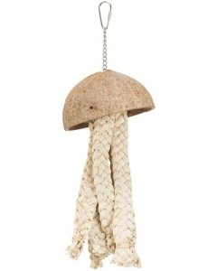 Mänguasi lindudele Natural, kookos,banaani lehed, 37 cm