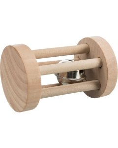Mänguasi kassidele Mängurull kellukesega, puit, ø 3,4 × 6 cm