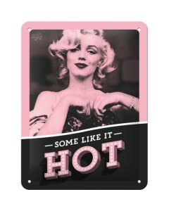Metallplaat 15x20cm / Marylin Monroe - Some like it hot