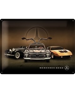 Metallplaat 30x40cm / Mercedes-Benz kolm autot