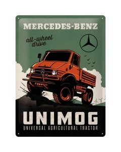 Metallplaat 30x40cm / Mercedes-Benz - Unimog