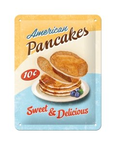 Metallplaat 15x20cm / American Pancakes