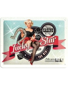 Metallplaat 15x20cm / Lucky Star