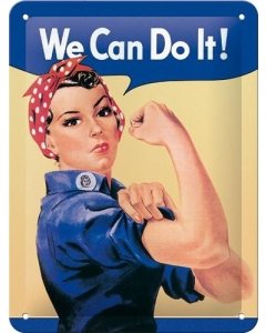 Metallplaat 15x20cm / We can do it!