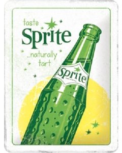 Metallplaat 15x20cm / Sprite - Bottle