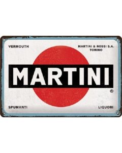 Metallplaat 20x30 / Martini - Logo white