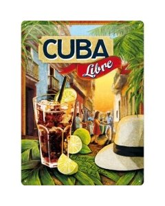 Metallplaat 30x40cm / Cuba Libre
