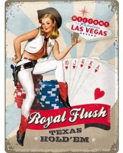 Metallplaat 30x40cm / Royal Flush