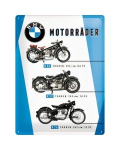 Metallplaat 30x40cm / BMW Motorräder mallit