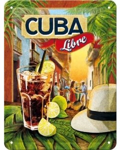 Metallplaat 15x20cm / Cuba Libre