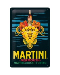 Metallplaat 20x30cm / Martini - Vermouth Grapes / KO