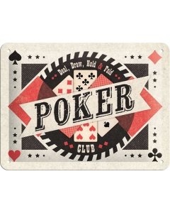 Metallplaat 15x20cm / Poker Club