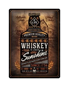 Metallplaat 30x40cm / Whiskey Sunshine 