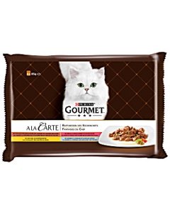 Multipakk Gourmet A la Carte / 4x85g / part, linnuliha, sardiin, forell