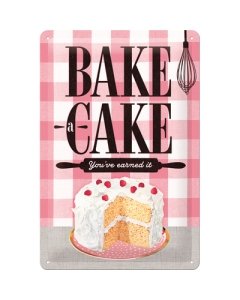 Metallplaat 20x30cm / Bake a cake / KO