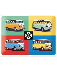 Metallplaat 30x40cm / VW 4 Bullia Pop Art