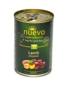 Täissööt (konserv) NUEVO täiskasvanud koertele - Lambalihaga ja kartuliga 800g