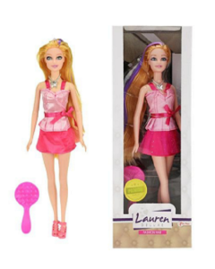 Nukk Lauren lilla saluga 29cm