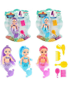 Nukk Mermaid liikuva sabaga 12cm /erinevad valikud