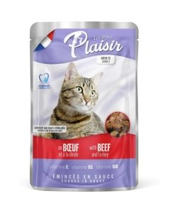 Plaisir Chunks loomaliha & kalkun täisväärtuslik kassikonserv 100g