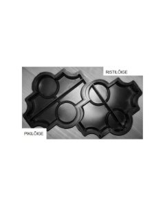 Plastvorm Ristikhein krobeline, 2 poolikut / 26,7x 21,8 x 6,0cm