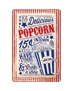 Metallplaat 20x30cm / Popcorn / KO