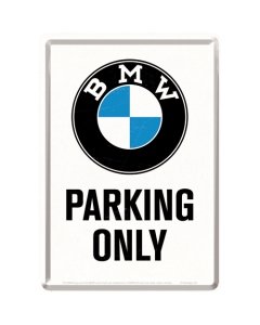 Postkaart metallist 10x14.5cm / BMW Parking Only