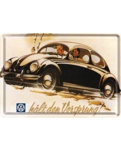 Postkaart metallist 10x14,5cm / W hält den Vorsprung!