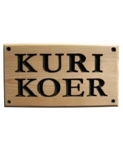 Puidust silt Kuri Koer / 27x15cm