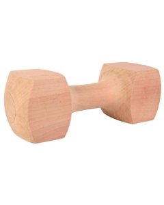 Mänguasi koertele Puidust hantel, kandiline, u 1000 g.