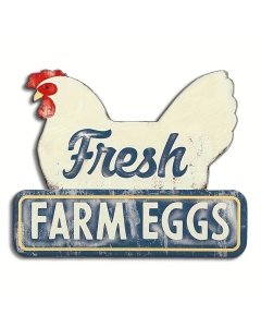 Puidust riputatav silt Fresh farm Eggs / 20x30cm