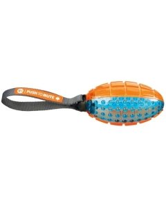 Mänguasi koertele Push to Mute Ragbi pall 12 cm/27cm oranž/sinine