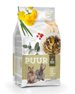 Puur Witte Molen Sensitive täissööt noortele- ja kääbusküülikutele / 800g