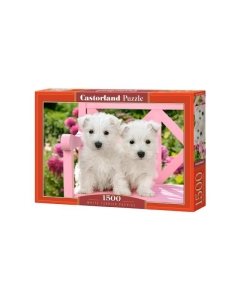 Puzzle Castorland White terrier puppies / 1500tk / 68x47cm / LM